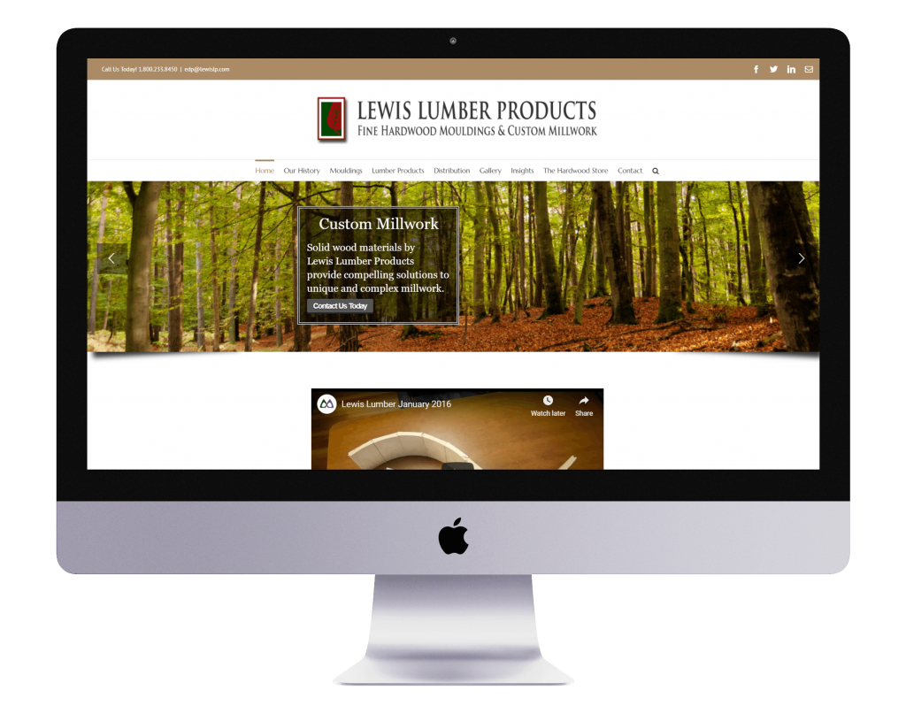 Lewis Lumber Products Website